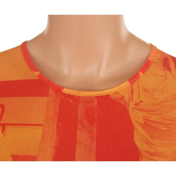 Miaou Recycled Polyester T-shirt Plus Size 2XL Womens Stone Orange $100 - Picture 4 of 13